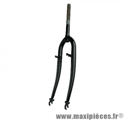 Fourche VTT 26 pouces noire potence d22.2 filetée a tasseaux - Accessoire Vélo Pas Cher