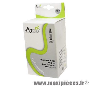 Chambre à air de route 700x20/23 vp valve 51mm marque Atoo - Matériel pour Vélo