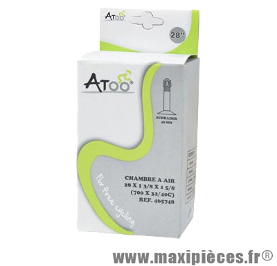 Chambre à air de VTC 700x35 vs valve 48mm marque Atoo - Matériel pour Vélo