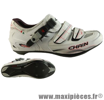 Chaussure route chain nova blanc t41 (paire) - Accessoire Vélo Pas Cher pour cycliste