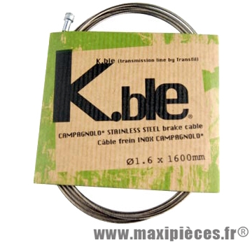 Cable frein route inox type Campa 1.60 (vendu par boite de 20) kble/tr marque KBLE - Pièce Vélo