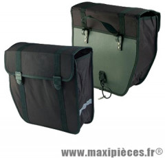 Sacoche vélo polyester pliante noire (paire) (19l) (37x13x33) - Accessoire Vélo Pas Cher