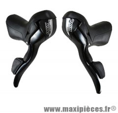 Levier/manette route 8v. compatible shimano double noir (paire) - Accessoire Vélo Pas Cher