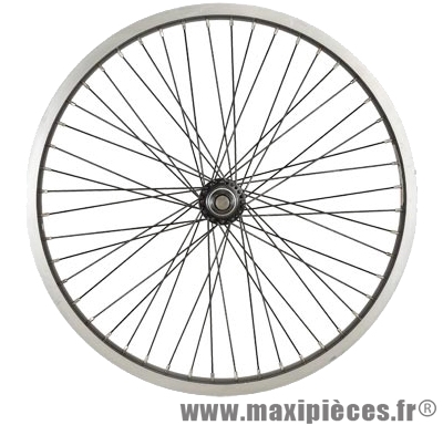 Roue vélo BMX 20 pouces avant axe 10mm as7x mx 48t jante/rayons noirs - Accessoire Vélo Pas Cher