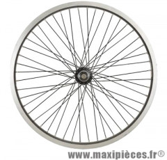 Roue vélo BMX 20 pouces avant axe 10mm as7x mx 48t jante/rayons noirs - Accessoire Vélo Pas Cher