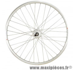 Roue VTC 28 pouces avant moyeu dynamo 6 volt jante argent mx m240 double paroie 36t marque Shimano - Matériel pour Vélo