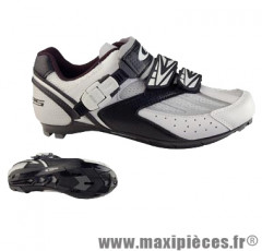 Chaussure route blanc/noir t39 corsa 2 velcros + clic (paire) marque GES