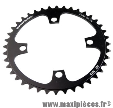 Plateau 40 dents VTT triple diamètre 104 extérieur noir 4 branches 9v marque Stronglight - Pièce Vélo