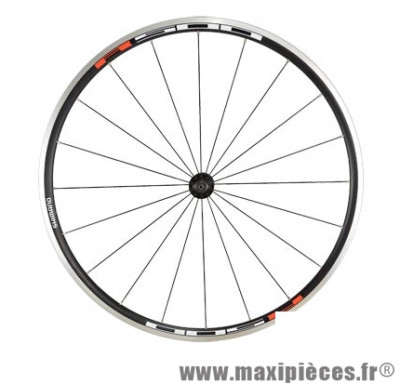 Roue route 700 avant r501 noir a pneu marque Shimano - Matériel pour Vélo