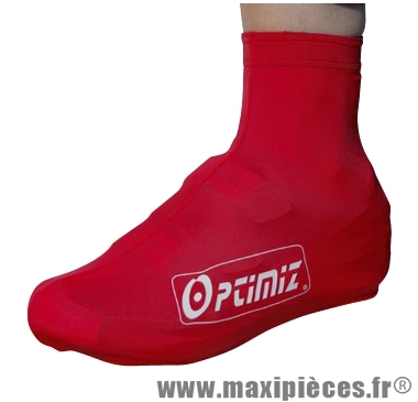 Couvre chaussure lycra ceylon 190 grammes rouge (paire) marque Optimiz - Matériel pour Vélo pour cycliste