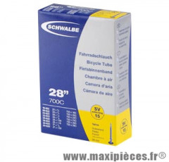 Chambre à air de route 700x18/28 vp valve 60mm marque Schwalbe