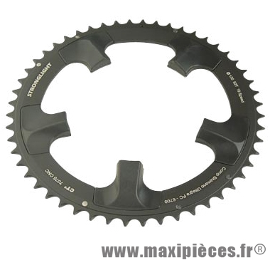 Plateau 52 dents route diamètre 130 extérieur noir ct2 ultegra 6700 téflon ceramic 10v. marque Stronglight - Pièce Vélo