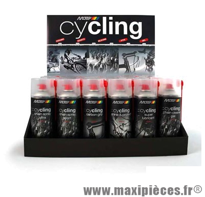 Display cycling x24 aérosol 400ml complet marque Motip - Entretien Vélo