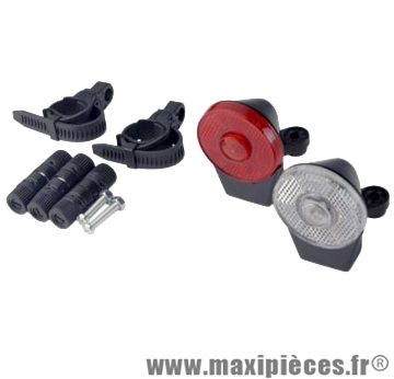 Eclairage vélo avant et arrière Ventura fixation magnétique LED