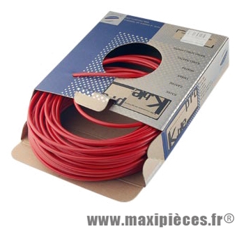 Gaine frein route/VTT rouge 5mm auto-lubrifiee 50m (gaine tubée) marque KBLE - Pièce Vélo