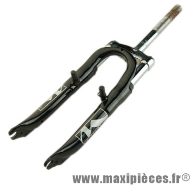 Fourche VTT 20 pouces suspendue noire d22.2 filetée a tasseaux - Accessoire Vélo Pas Cher