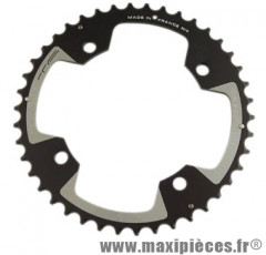 Plateau 42 dents VTT double diamètre 120 extérieur noir 4 branches cross marque Spécialités TA - Matériel pour Vélo