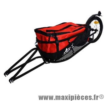 Remorque monoroue+ sac-fixation moyeu/roue 16 pouces/l155 l42 h28- charge max 37 kg marque Atoo - Matériel pour Vélo