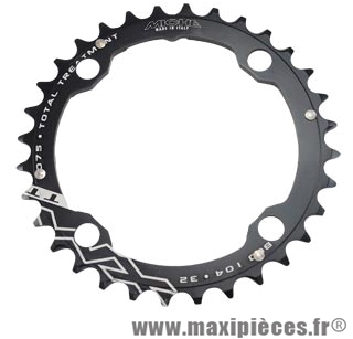 Plateau 32 dents VTT triple diamètre 104 interm noir 9/10v marque Miche - Pièce Vélo