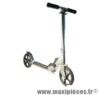 Trottinette alu argent roue 200mm avec béquille + frein au pied - Accessoire Vélo Pas Cher - Autres vélos complet