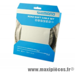 Transmission dérailleur sti noir (kit 1 gaine/2 câbles/ arrêts gaines/câbles) marque Shimano - Matériel pour Vélo