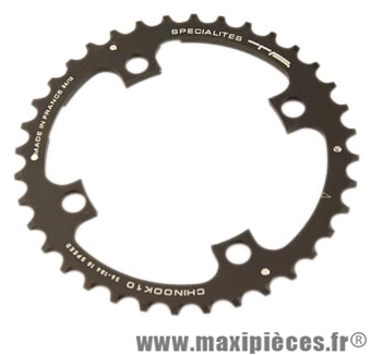 Plateau 36 dents VTT triple diamètre 104 interm noir 4 branches chinook 10v marque Spécialités TA - Matériel pour Vélo