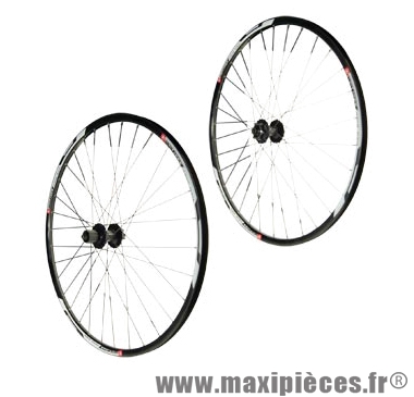 Roue VTT 29 pouces (paire) neo disc mx m475 disque hg 8/9/10v. noires rayons noirs 32t - Accessoire Vélo Pas Cher