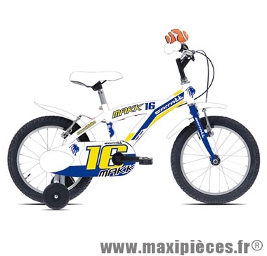 Vélo pour enfant 16 garçon c670 makk16 blanc/bleu marque Carratt - Vélo pour enfant complet