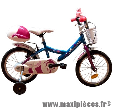Vélo pour enfant 16 fillette c671 joy16 bleu sky/fushia marque Carratt - Vélo pour enfant complet