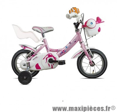 Vélo pour enfant 12 fillette c691 joy12 rose marque Carratt - Vélo pour enfant complet