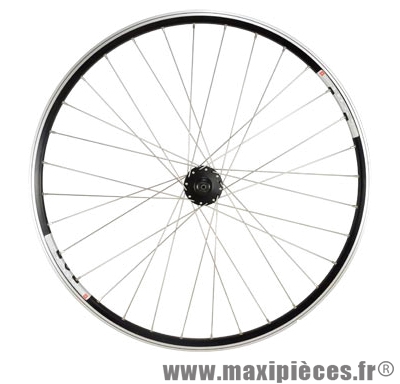 Roue VTC 28 pouces avant blocage disc/v brake jante noire mx / moy shim. m475 double paroi - Accessoire Vélo Pas Cher * Déstockage !