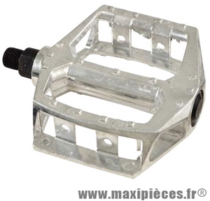 Pédale BMX race plateforme métal d 1/2 argent (paire) - Accessoire Vélo Pas Cher