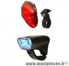 Eclairage vélo pile av+ar 5 leds 3 fonctions c.e. design avec fixation marque Atoo - Matériel pour Vélo