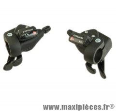 Manette VTT rapid. push-pull 6x3v. compatible shimano noir (paire) - Accessoire Vélo Pas Cher