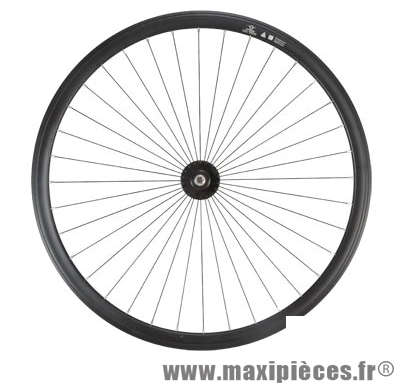 Roue vélo fixie 700 noir avant axe plein moyeu noir 36 (taille M)arque - Accessoire Vélo Pas Cher