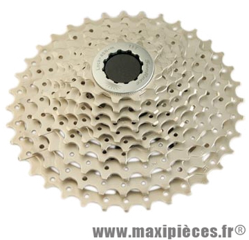 Cassette 10 vitesses chrome 11-36 dents (compatible shimano) marque Sunrace - Matériel pour Vélo