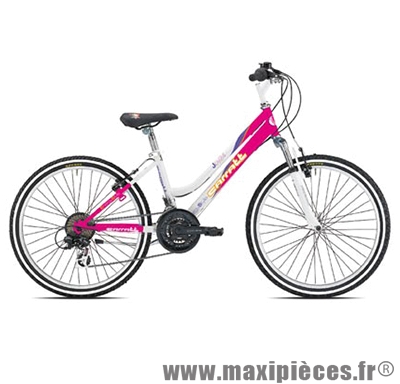 Vélo pour enfant 24 VTT c611 joy24 rose/blanc tx35 6x3 susp. marque Carratt - Vélo pour enfant complet