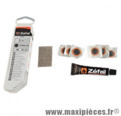 Nécessaire rep/rustine route 6 rustines 15mm/1 tube dissolution/1 rape (kit) marque Zéfal - Matériel pour Cycle