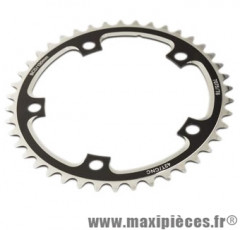 Plateau 42 dents route diamètre 130 intérieur noir alu cnc - Accessoire Vélo Pas Cher *Prix spécial !