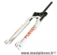 Fourche VTT 26 pouces 525 ams blanche 1 pouce 1/8 ahead set réglable alu debt 100mm disc marque Zoom - Pièce Vélo