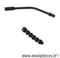 Coude de frein v-brake 90deg flexible noir inox (x1) - Accessoire Vélo Pas Cher