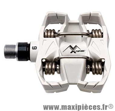 Pédale VTT auto atac mx6 blanc corps composite/axe oversize 380 grammes enduro (paire) 2014 marque Time - Pièce Vélo