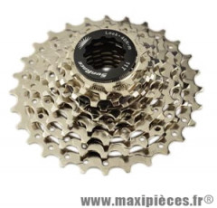 Cassette 9 vitesses chrome 11-28dts(compatible shimano) marque Sunrace - Matériel pour Vélo