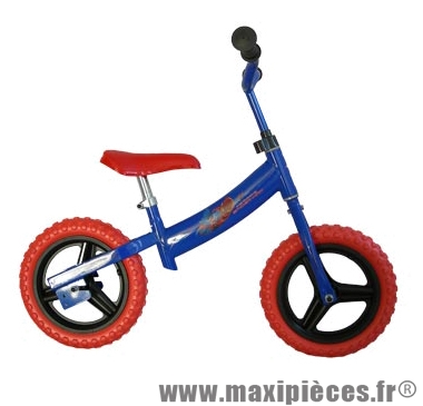 Vélo sans pédale draisienne spiderman bleu/rouge - Accessoire Vélo Pas Cher - Draisienne pour enfant