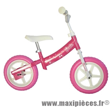Vélo sans pédale draisienne barbie rose - Accessoire Vélo Pas Cher - Draisienne pour enfant