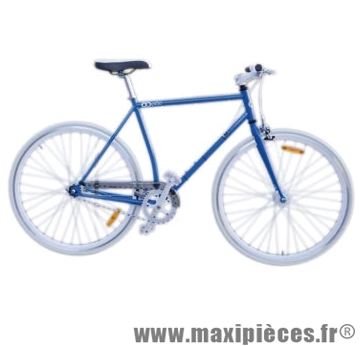 Vélo fixie homme piao bleu t59 acier chromoly pédalier 42 dents - Vélo fixie complet