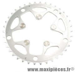 Plateau 38 dents route diamètre 130 porteur argent alize-k marque Spécialités TA - Matériel pour Vélo