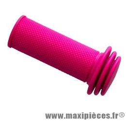 Poignée enfant caoutchouc rose/fushia l 80mm diamètre 22mm (paire) - Accessoire Vélo Pas Cher