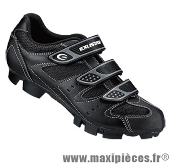 Chaussure VTT sm324 t36 noir 3 velcros (paire) marque Exustar pour cycliste