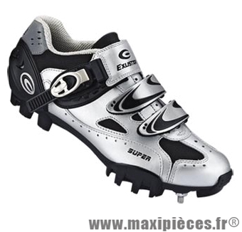 Chaussure VTT sm321 t38 gris 2 velcros + clic (paire) marque Exustar pour cycliste
